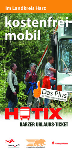 Hatik - Harzer Urlaubs-Ticket - Kostenfrei mobil